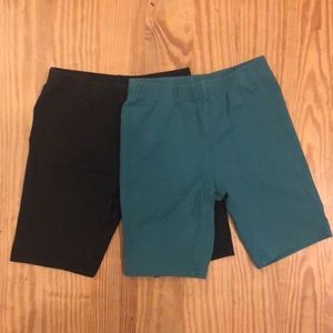 2 pairs of Hanna Andersson bright basics bike shorts